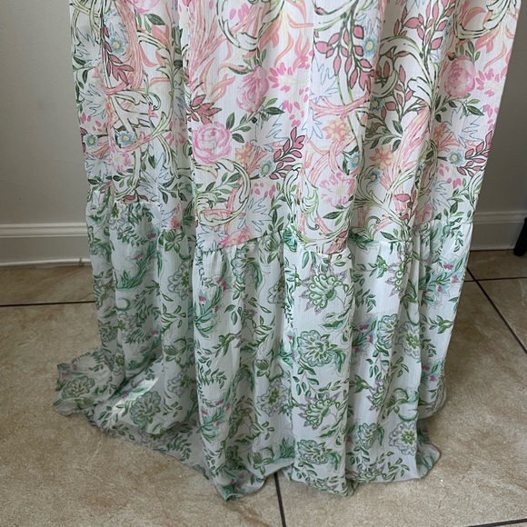 NWOT House Of Harlow 1960 Deep V Floral Print Flowy Boho Maxi Dress Size S - Picture 7 of 14